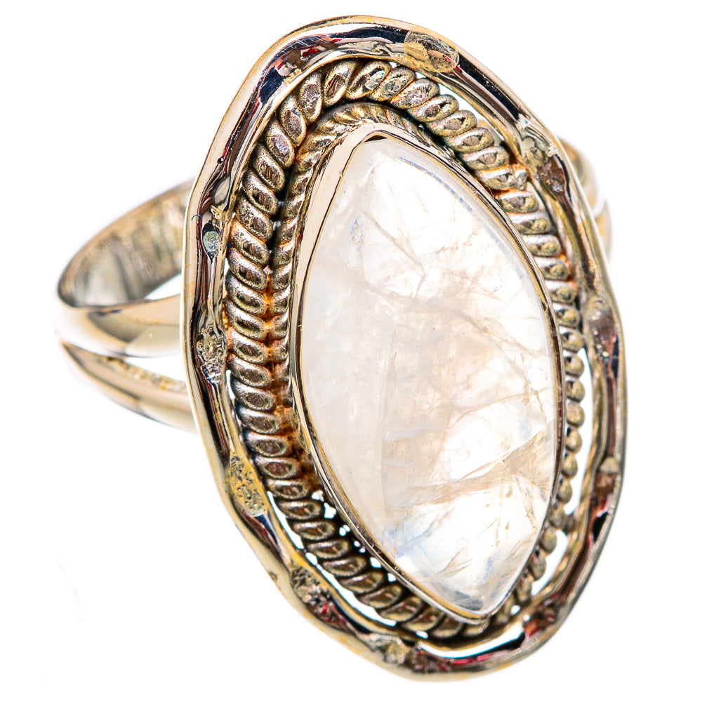 Rainbow Moonstone Rings handcrafted by Anasilvercos - RING102292 - Photo 2