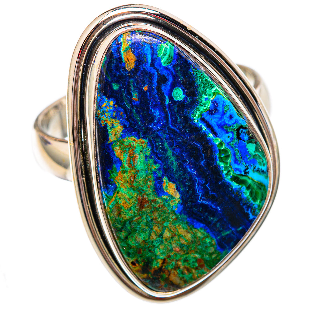 Azurite Malachite Rings handcrafted by Anasilvercos - RING102296