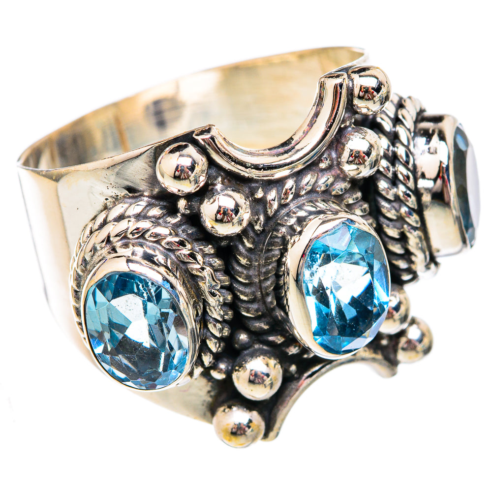 Blue Topaz Rings handcrafted by Anasilvercos - RING102328 - Photo 2