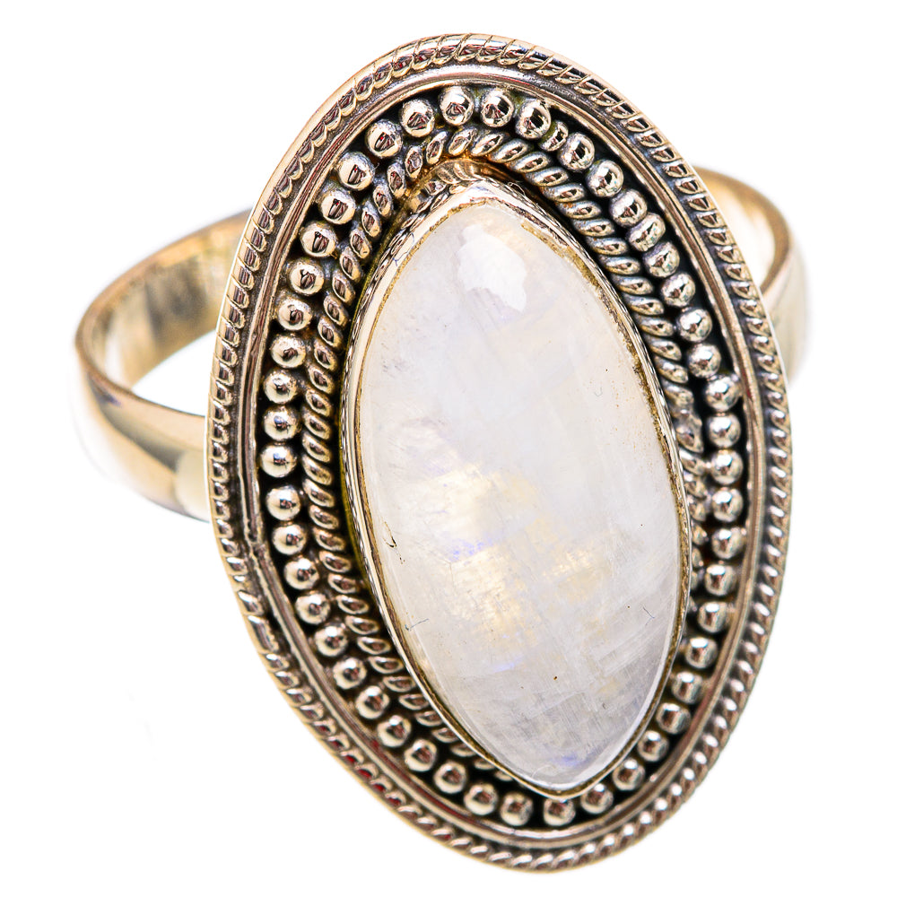 Rainbow Moonstone Rings handcrafted by Anasilvercos - RING102344 - Photo 2
