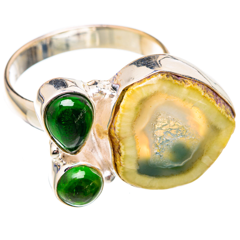 Coconut Geode Druzy Rings handcrafted by Anasilvercos - RING102372