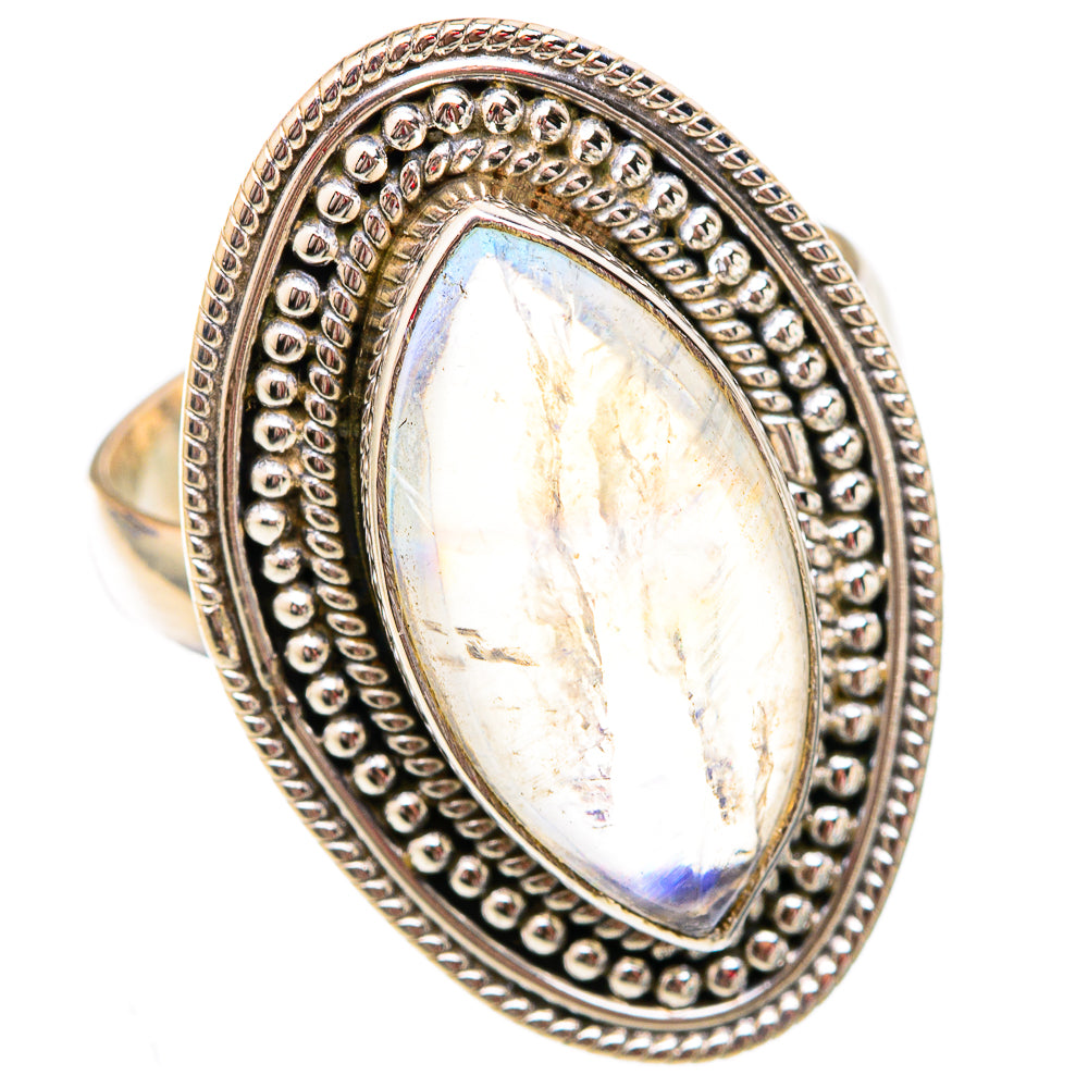 Rainbow Moonstone Rings handcrafted by Anasilvercos - RING102400 - Photo 2