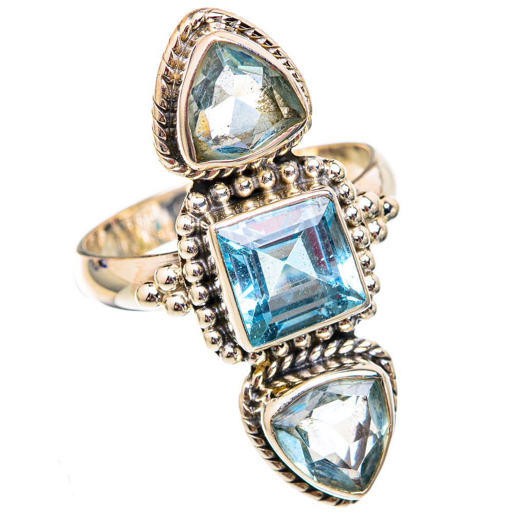 Blue Topaz Rings handcrafted by Anasilvercos - RING102406 - Photo 2