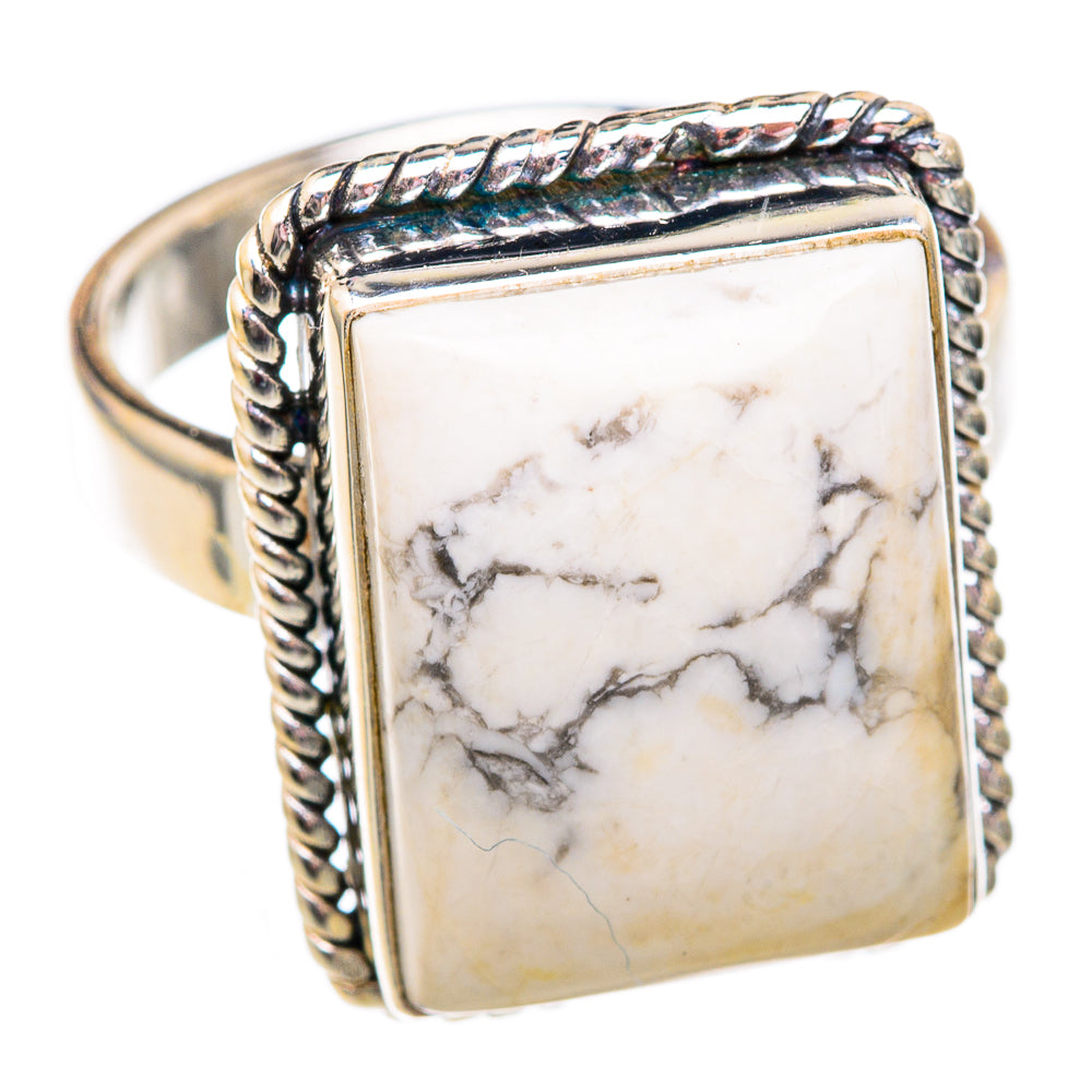 Howlite Rings handcrafted by Anasilvercos - RING102420 - Photo 2