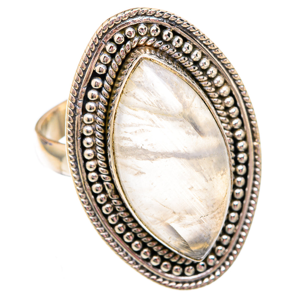 Rainbow Moonstone Rings handcrafted by Anasilvercos - RING102421 - Photo 2