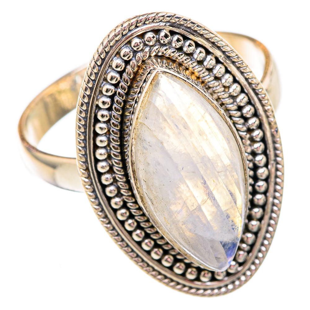 Rainbow Moonstone Rings handcrafted by Anasilvercos - RING102456 - Photo 2