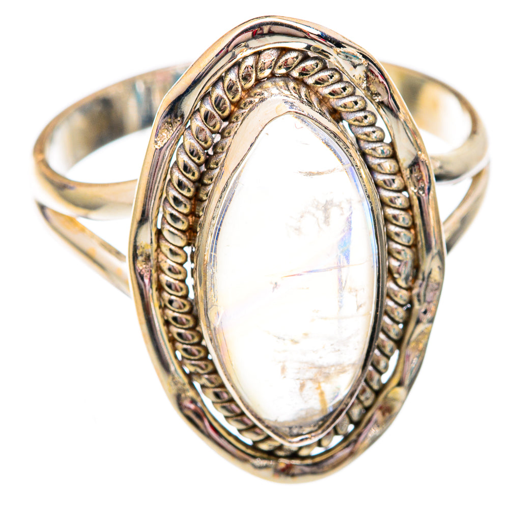 Rainbow Moonstone Rings handcrafted by Anasilvercos - RING102471 - Photo 2