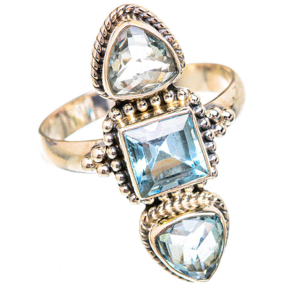 Blue Topaz Rings handcrafted by Anasilvercos - RING102474
