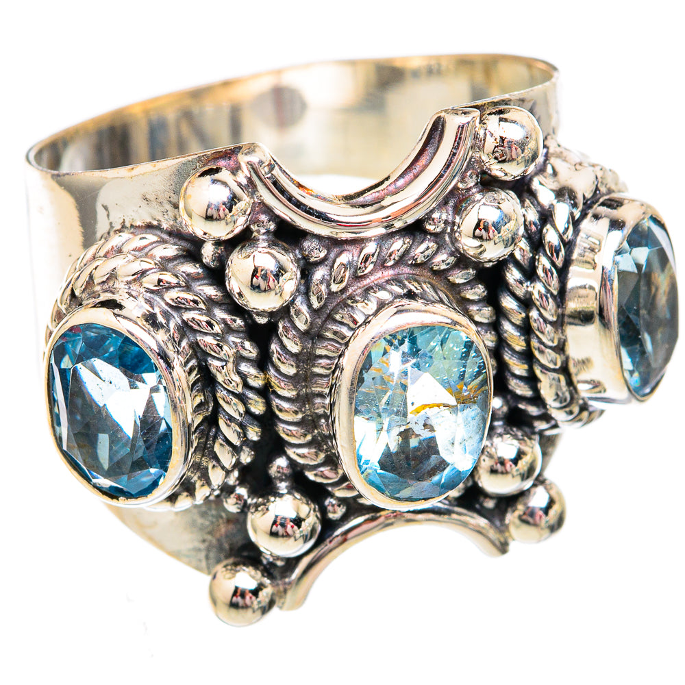 Blue Topaz Rings handcrafted by Anasilvercos - RING102483 - Photo 2