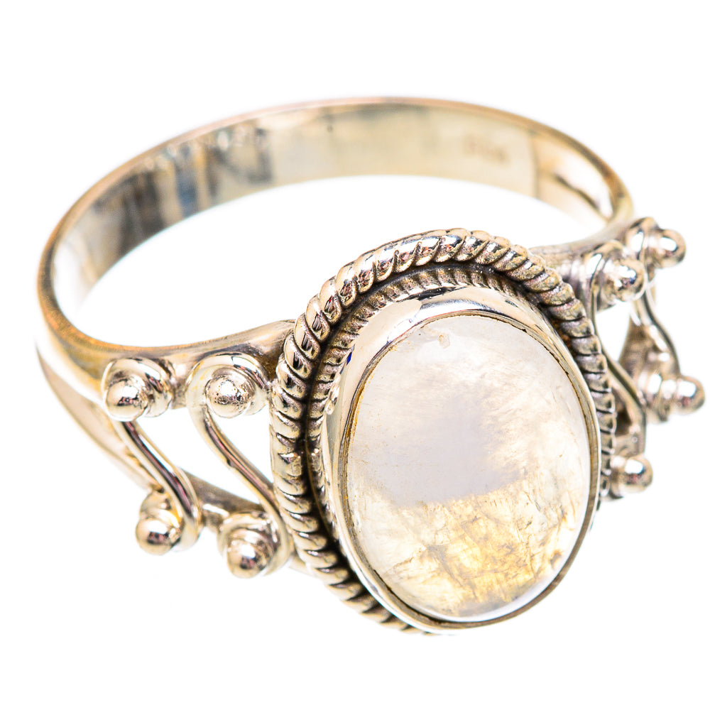 Rainbow Moonstone Rings handcrafted by Anasilvercos - RING102486 - Photo 2