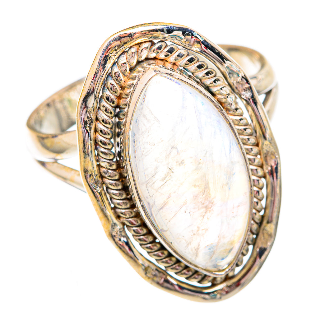 Rainbow Moonstone Rings handcrafted by Anasilvercos - RING102487 - Photo 2
