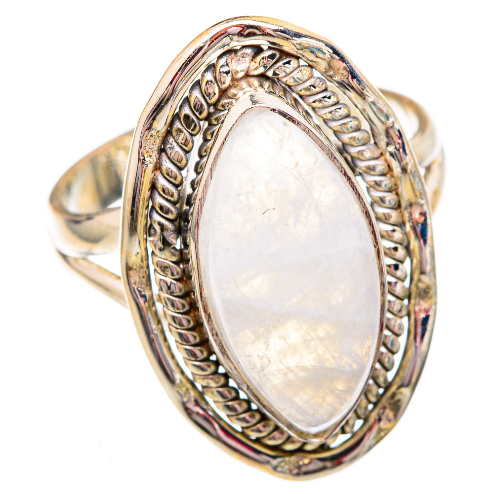 Rainbow Moonstone Rings handcrafted by Anasilvercos - RING102491 - Photo 2