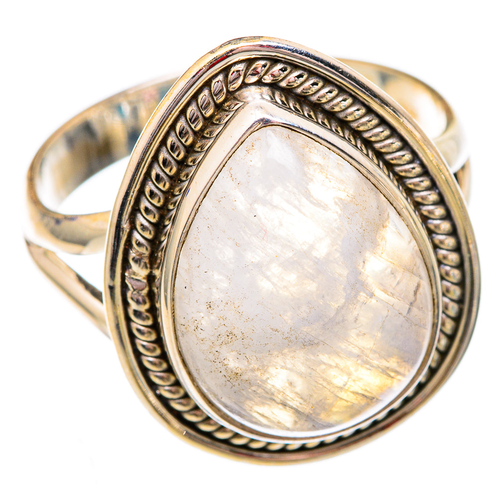 Rainbow Moonstone Rings handcrafted by Anasilvercos - RING102492 - Photo 2