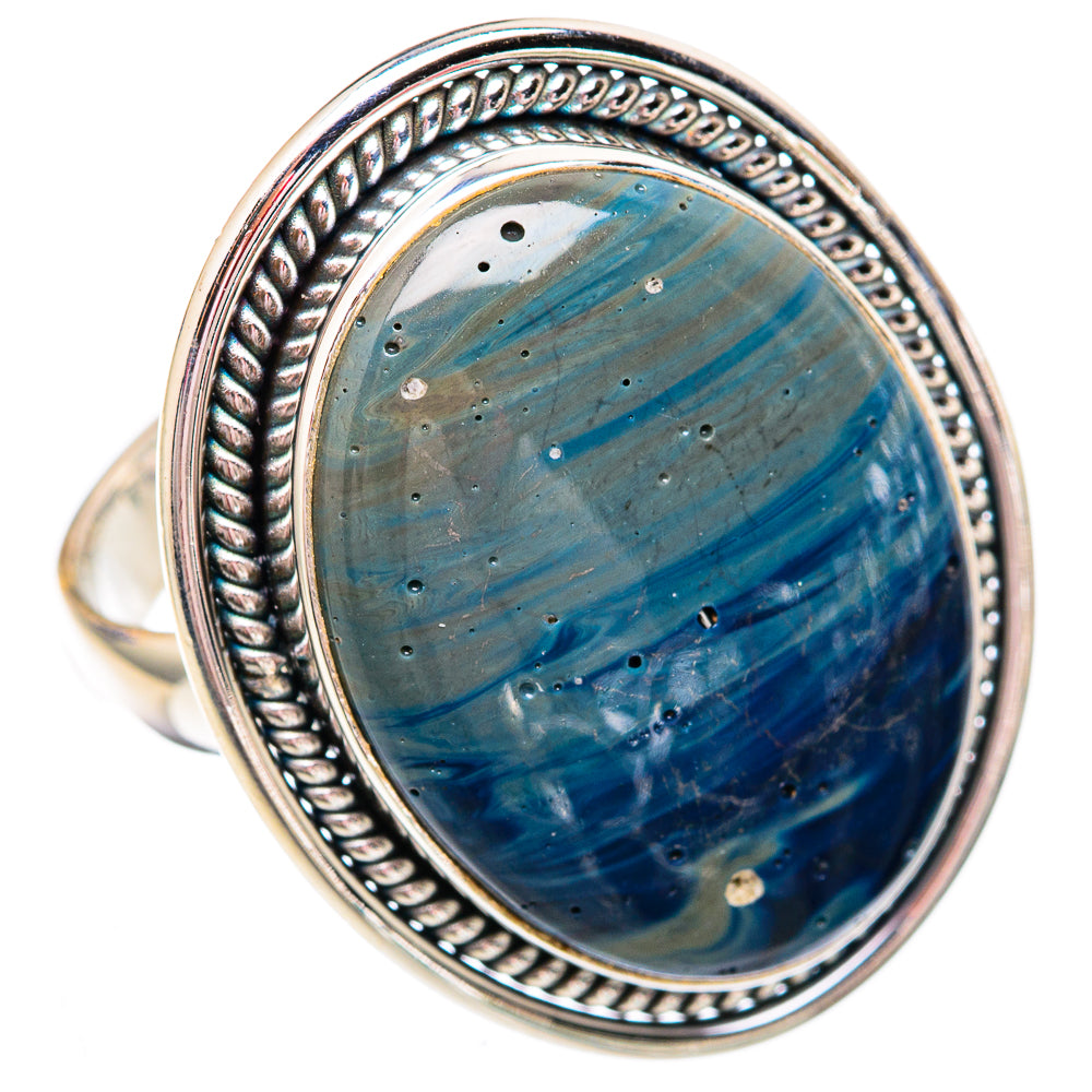 Blue Jasper Rings handcrafted by Anasilvercos - RING102538