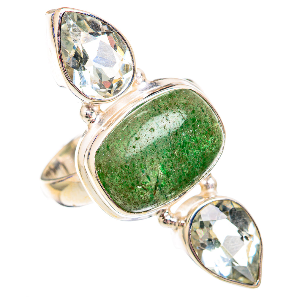 Green Aventurine Rings handcrafted by Anasilvercos - RING102547