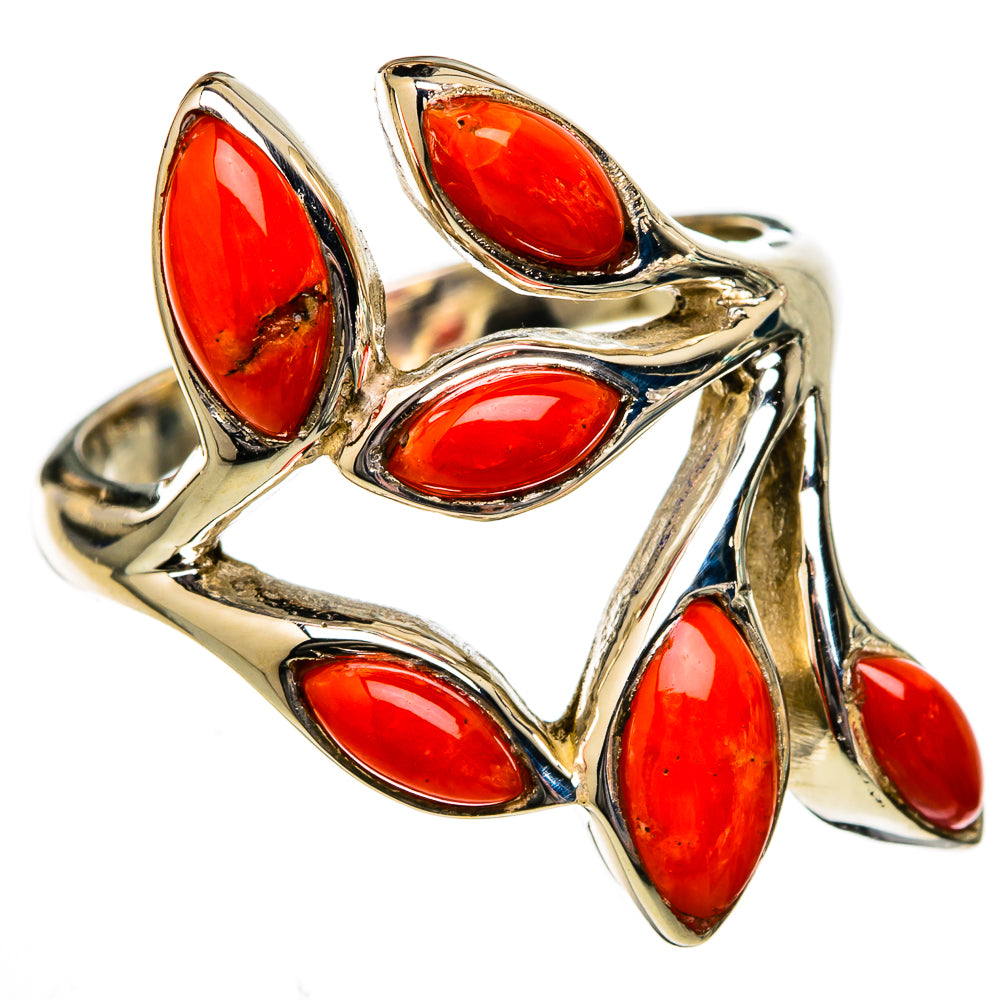 Mediterranean Red Coral Rings handcrafted by Anasilvercos - RING102580 - Photo 2