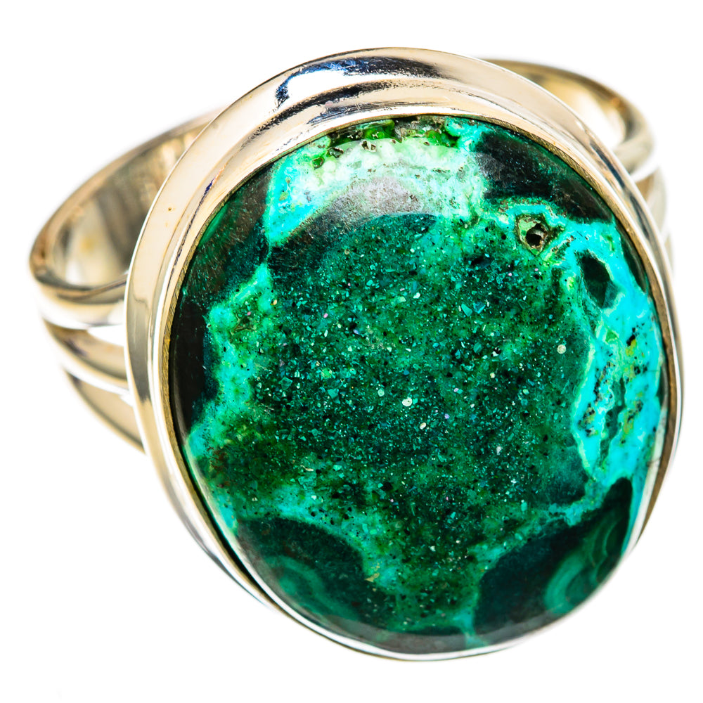 Malachite In Chrysocolla Rings handcrafted by Anasilvercos - RING102619 - Photo 2