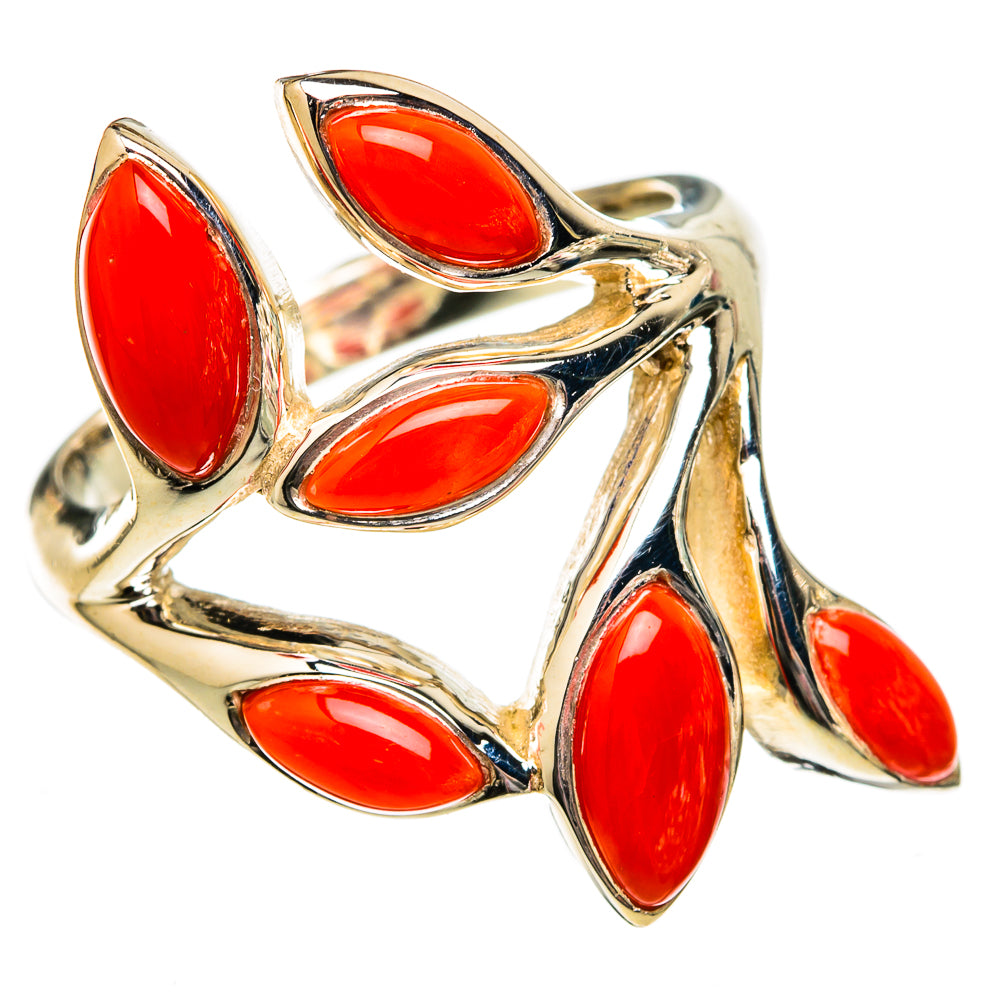 Mediterranean Red Coral Rings handcrafted by Anasilvercos - RING102627 - Photo 2