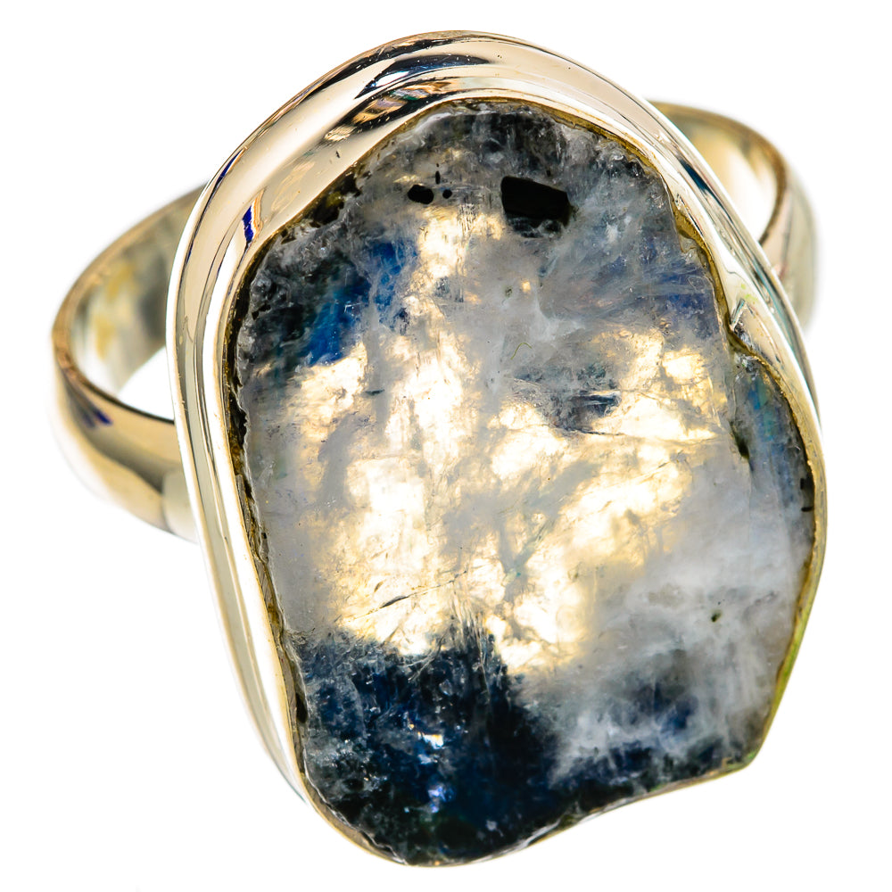 Rainbow Moonstone Rings handcrafted by Anasilvercos - RING102632