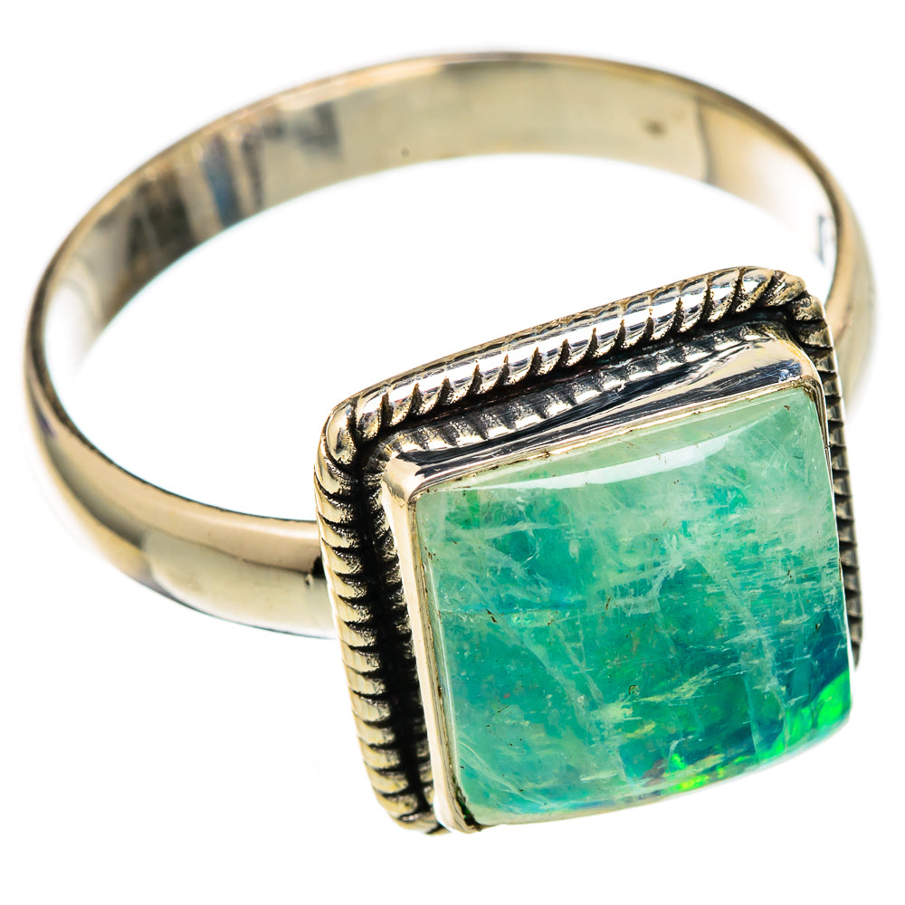 Green Moonstone Rings handcrafted by Anasilvercos - RING102639