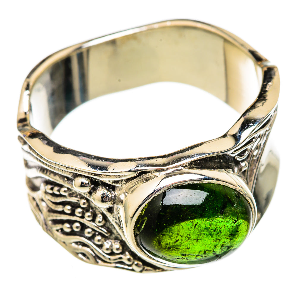 Green Tourmaline Rings handcrafted by Anasilvercos - RING102640