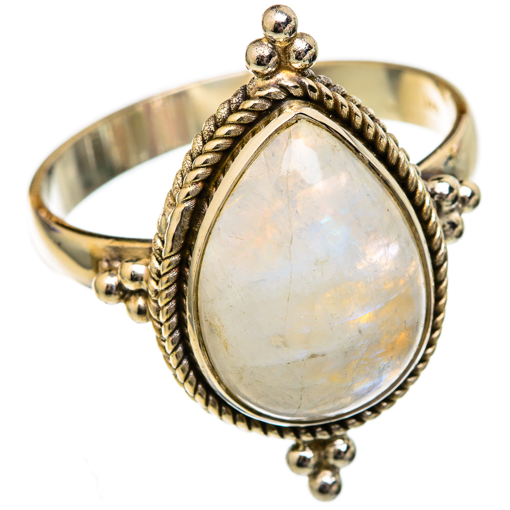 Rainbow Moonstone Rings handcrafted by Anasilvercos - RING102650 - Photo 2