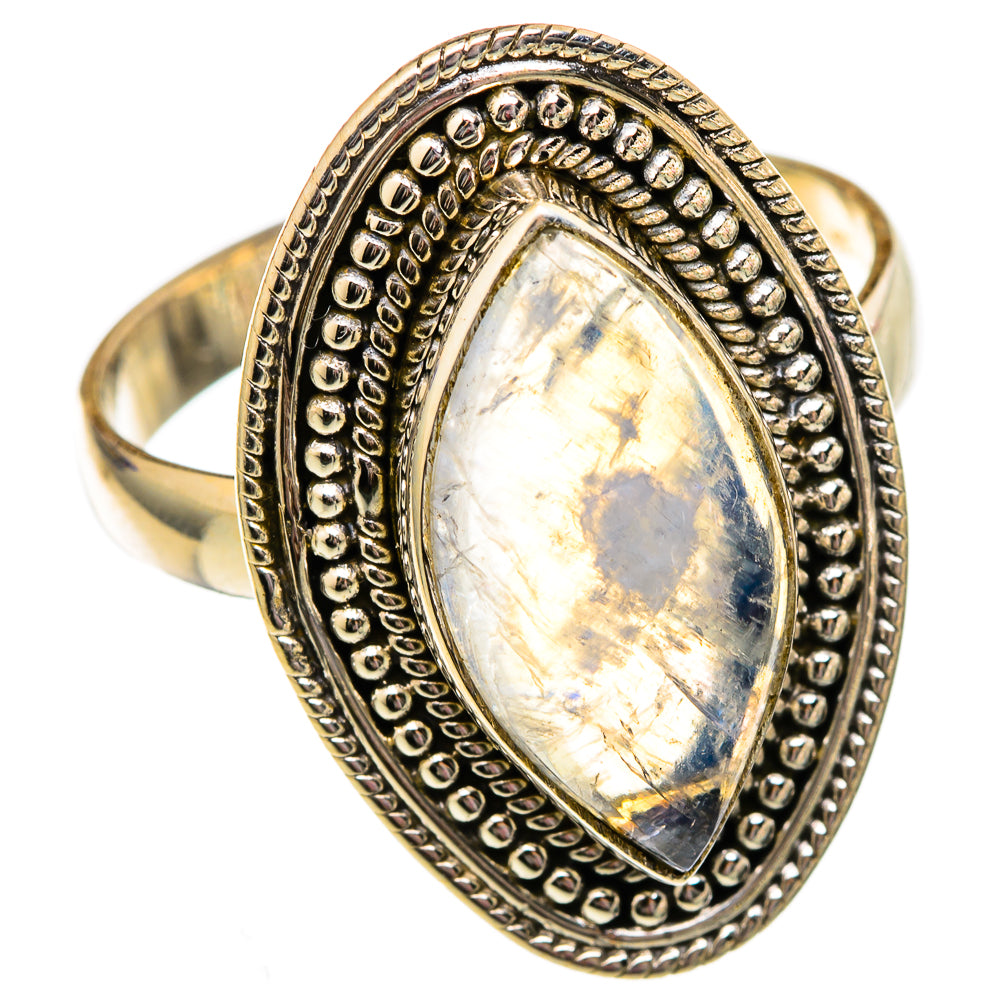 Rainbow Moonstone Rings handcrafted by Anasilvercos - RING102668 - Photo 2