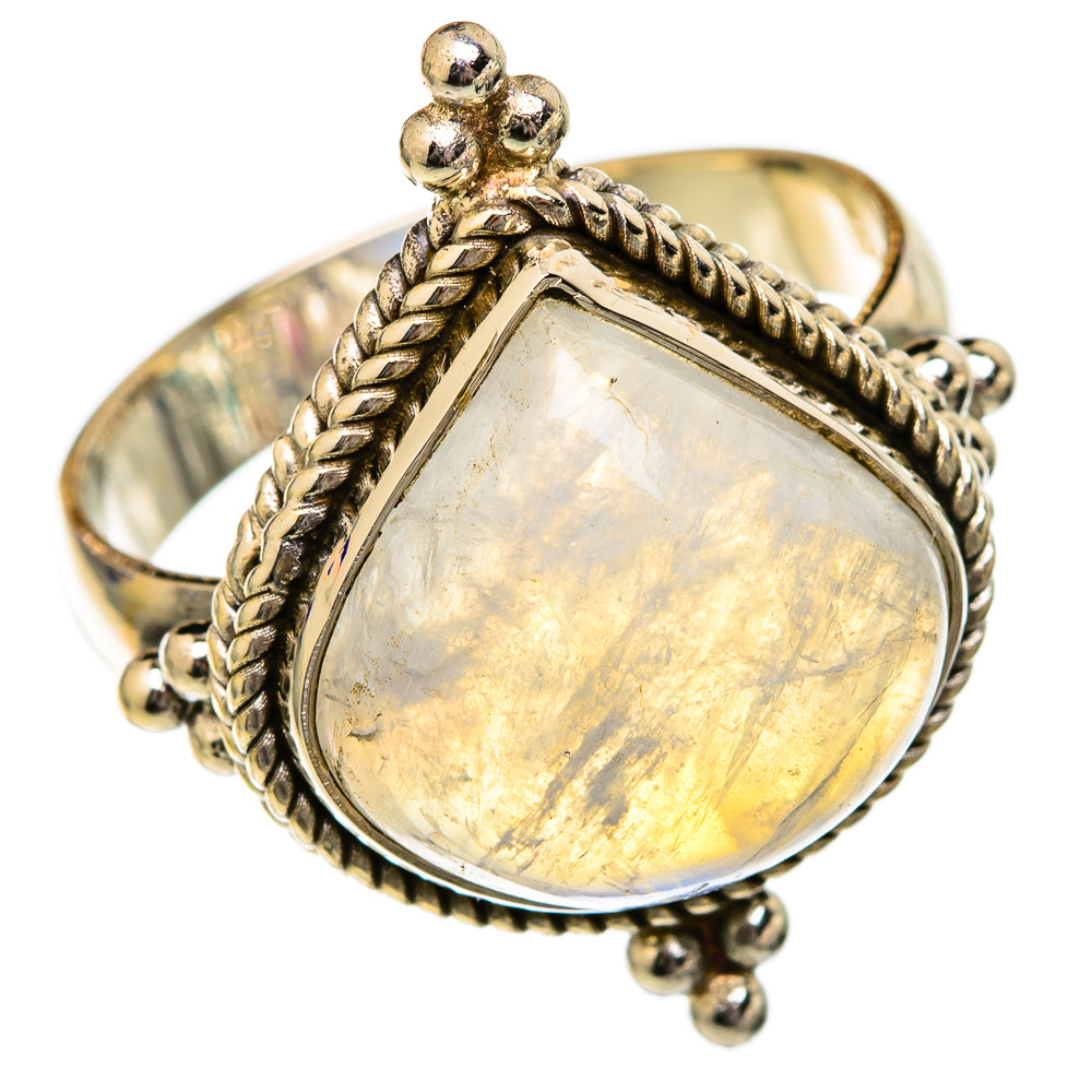Rainbow Moonstone Rings handcrafted by Anasilvercos - RING102680 - Photo 2