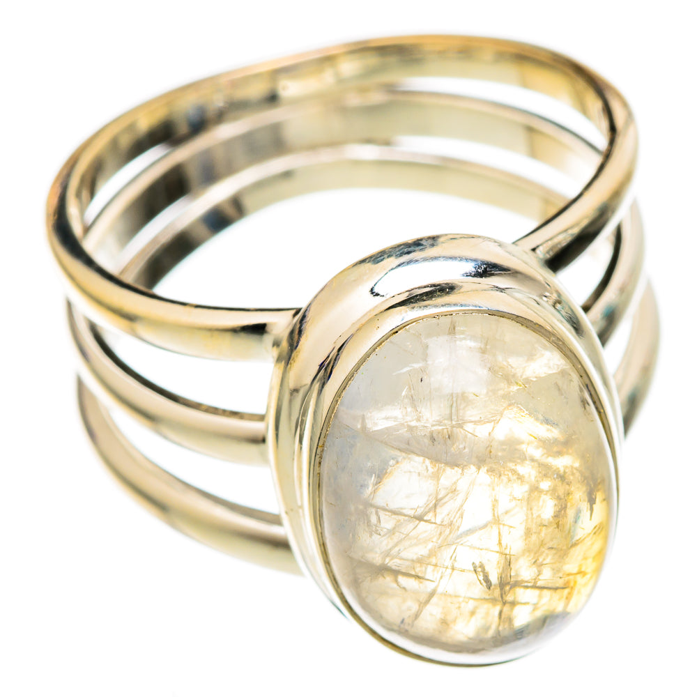 Rainbow Moonstone Rings handcrafted by Anasilvercos - RING102682