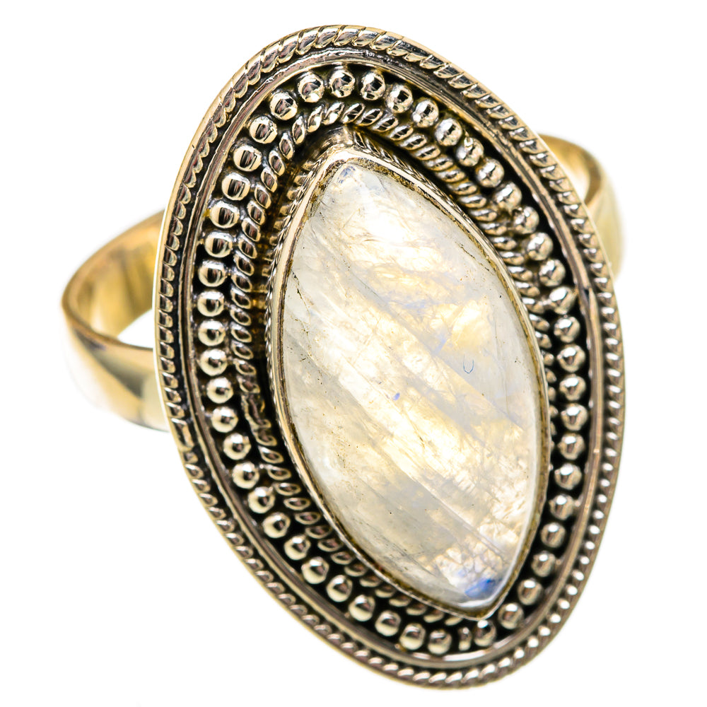 Rainbow Moonstone Rings handcrafted by Anasilvercos - RING102692 - Photo 2