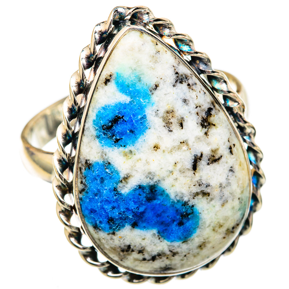 K2 Blue Azurite Rings handcrafted by Anasilvercos - RING102721 - Photo 2