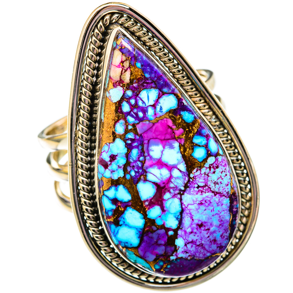 Spiny Oyster Turquoise Rings handcrafted by Anasilvercos - RING102749