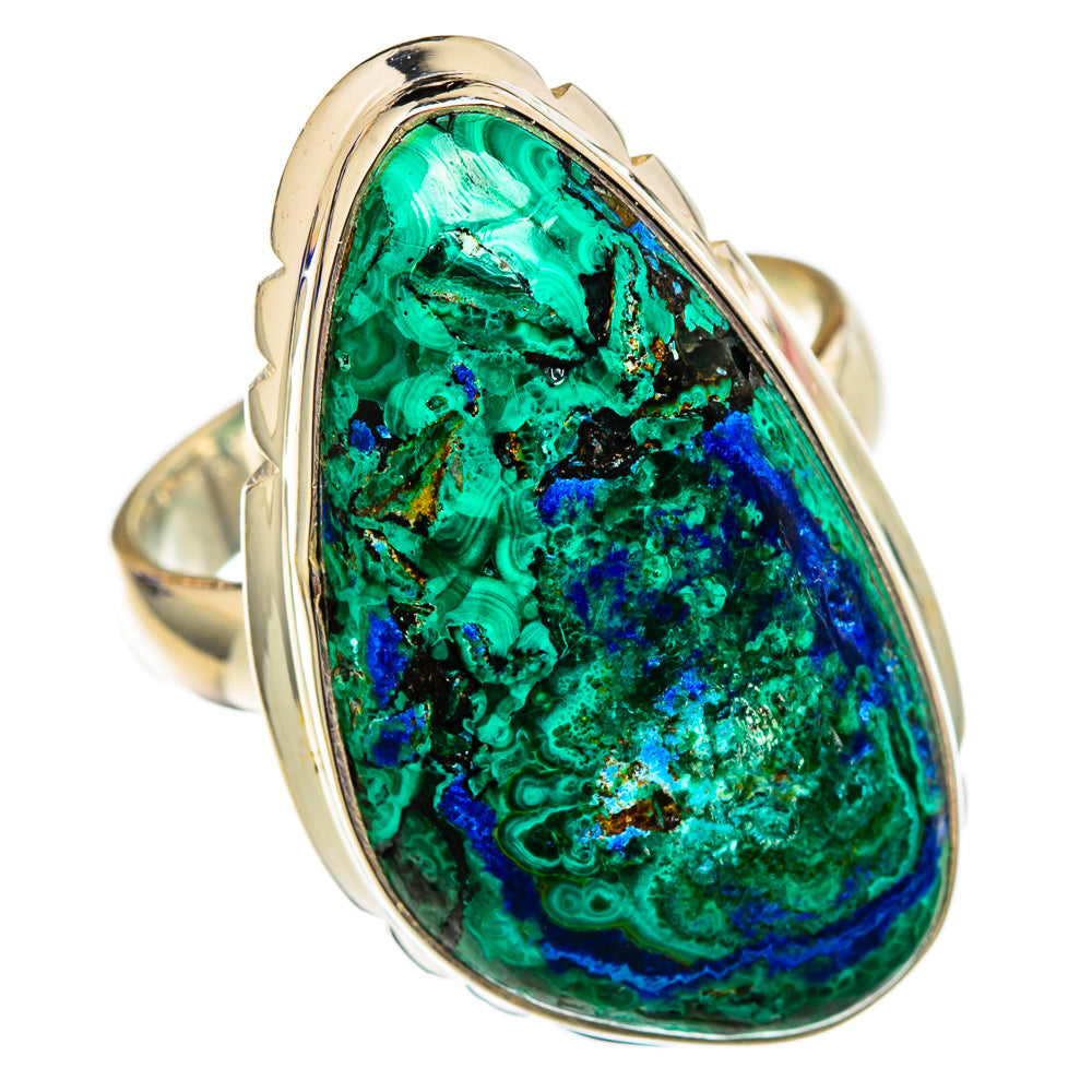 Azurite Malachite Rings handcrafted by Anasilvercos - RING102765 - Photo 2