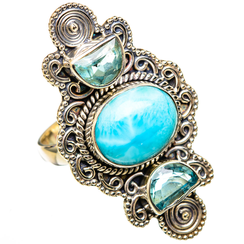 Larimar Rings handcrafted by Anasilvercos - RING102774