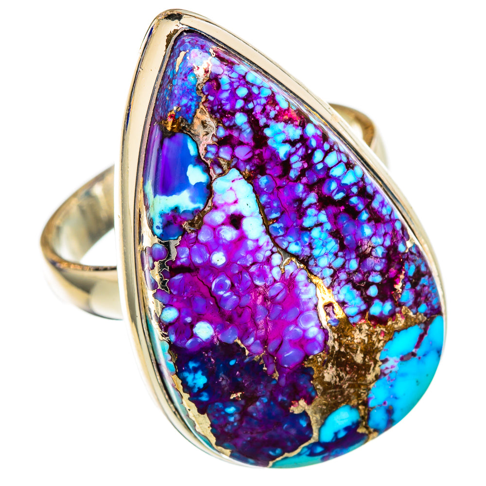 Spiny Oyster Turquoise Rings handcrafted by Anasilvercos - RING102793