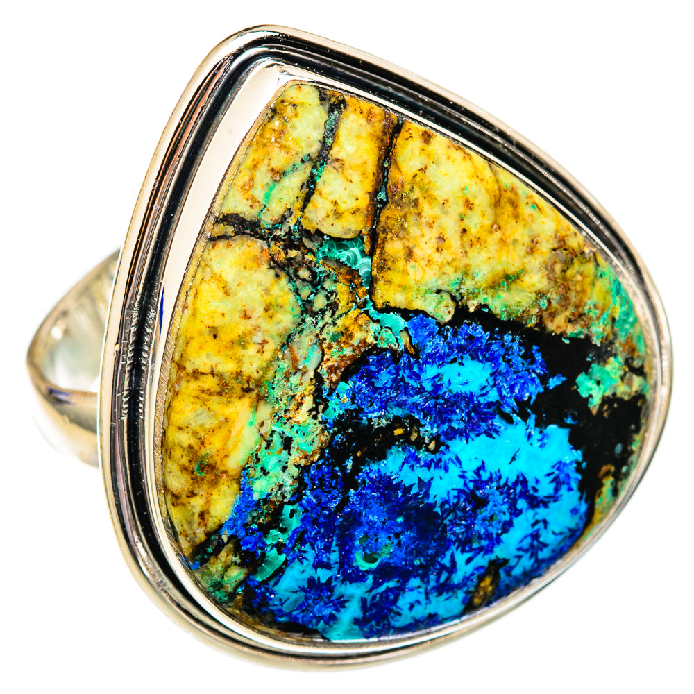 Azurite Malachite Rings handcrafted by Anasilvercos - RING102801