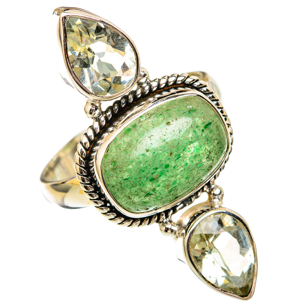Green Aventurine Rings handcrafted by Anasilvercos - RING102820 - Photo 2