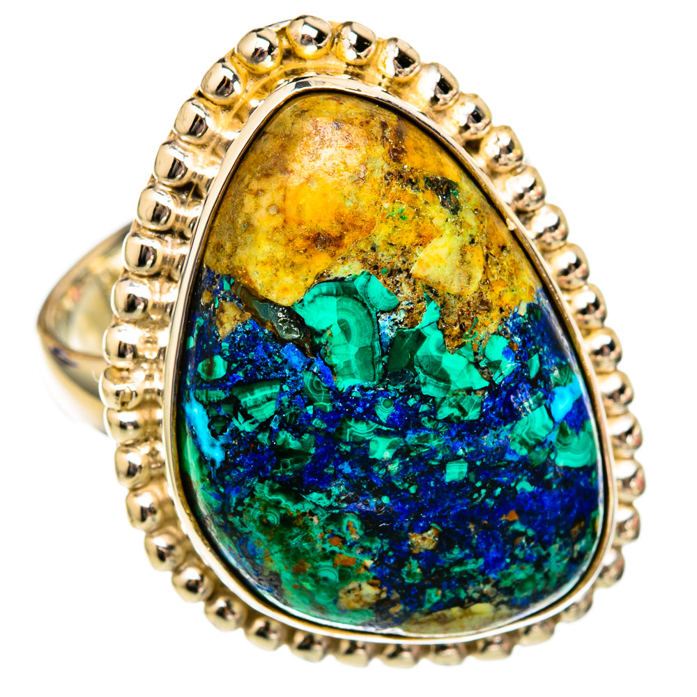 Azurite Malachite Rings handcrafted by Anasilvercos - RING102844 - Photo 2