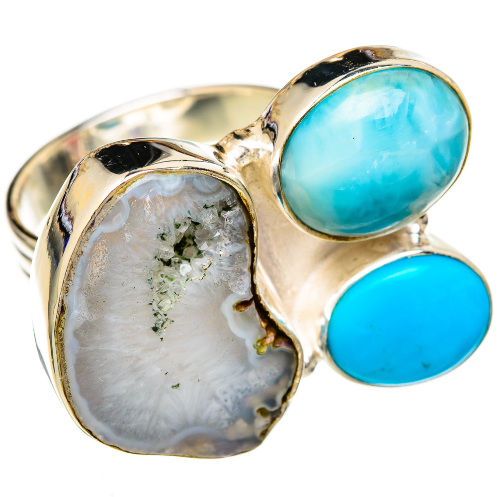 White Geode Slide Rings handcrafted by Anasilvercos - RING102853 - Photo 2