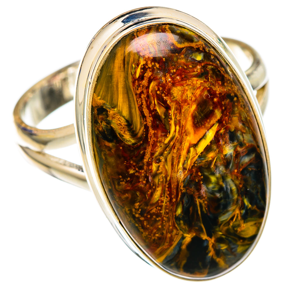 Golden Pietersite Rings handcrafted by Anasilvercos - RING102872