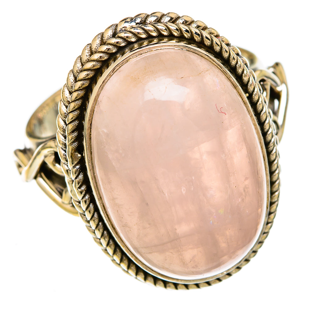 Rose Quartz Rings handcrafted by Anasilvercos - RING102877