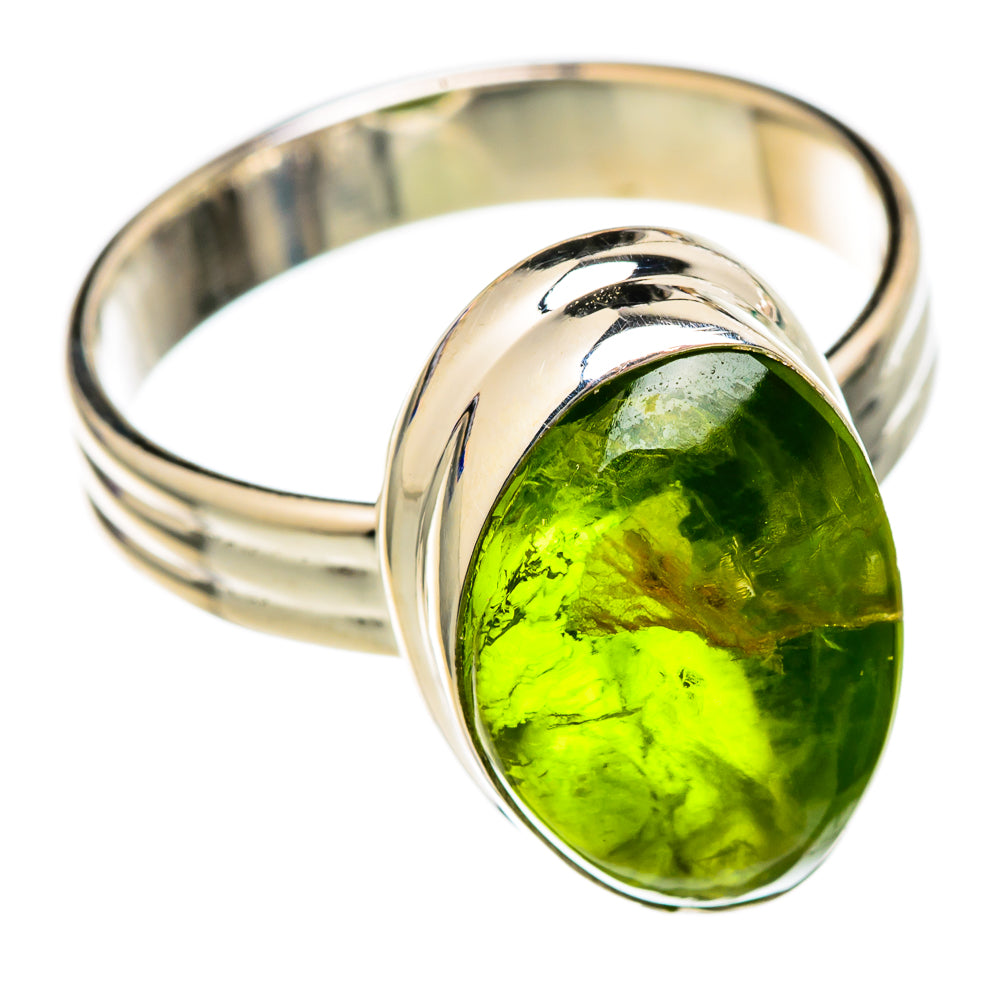 Green Tourmaline Rings handcrafted by Anasilvercos - RING102895