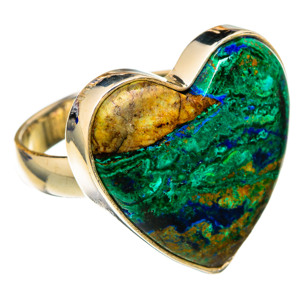 Azurite Malachite Rings handcrafted by Anasilvercos - RING102896
