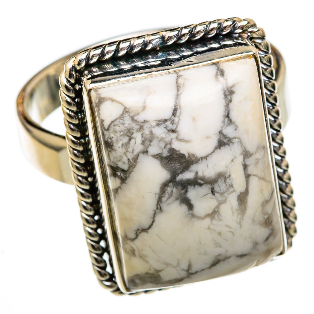 Howlite Rings handcrafted by Anasilvercos - RING102909 - Photo 2
