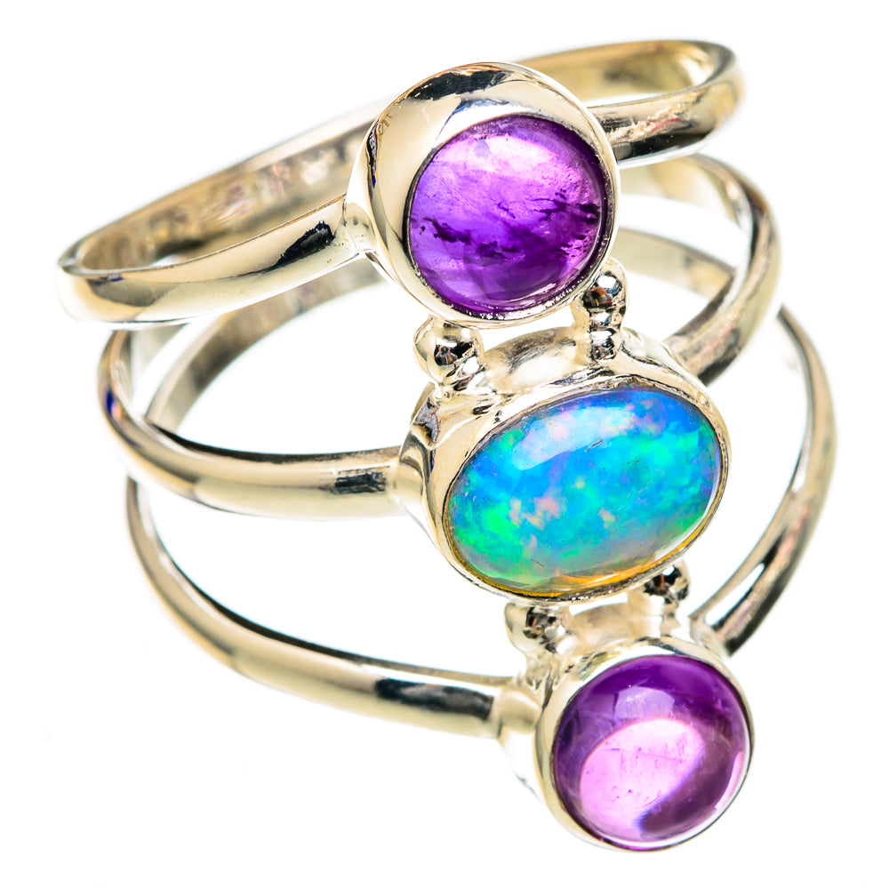 Ethiopian Opal Rings handcrafted by Anasilvercos - RING102914