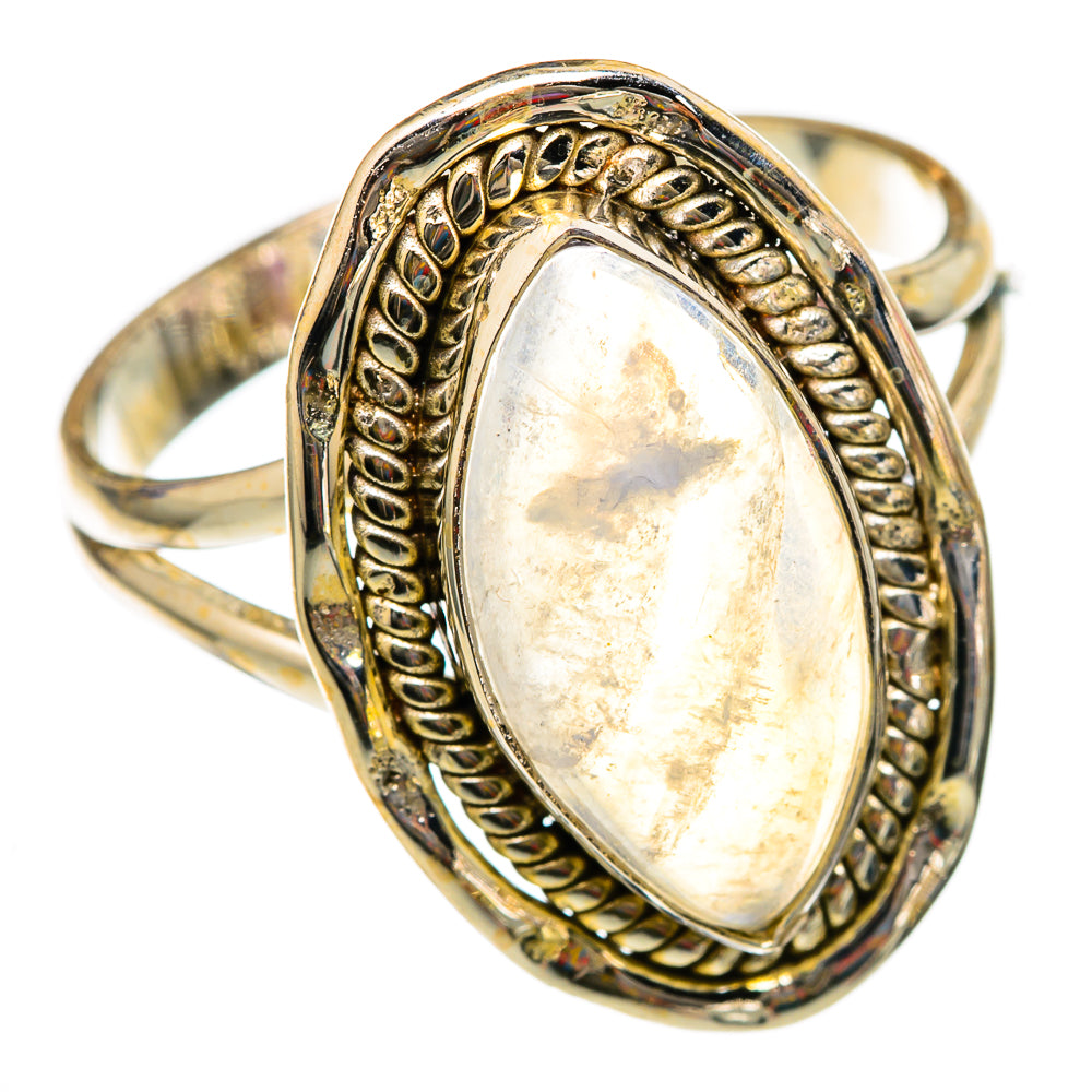 Rainbow Moonstone Rings handcrafted by Anasilvercos - RING102933 - Photo 2