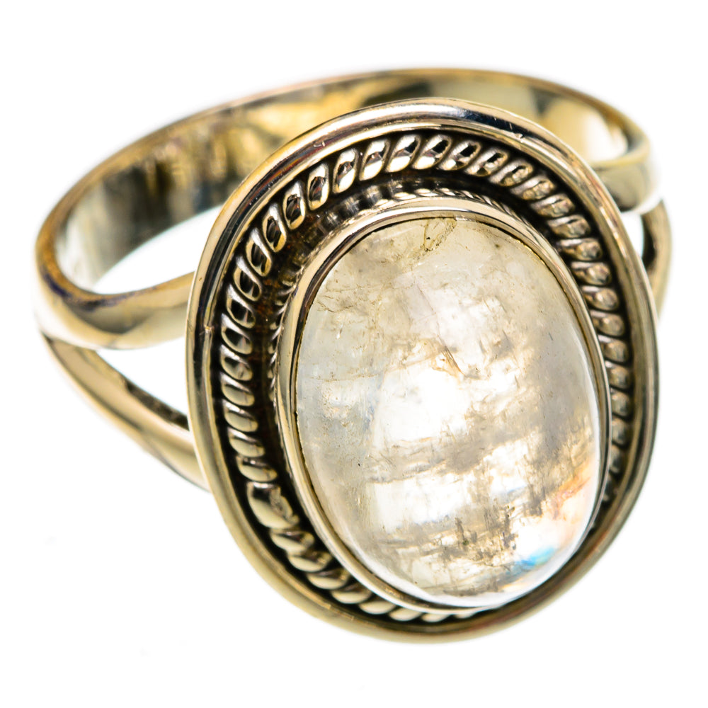 Rainbow Moonstone Rings handcrafted by Anasilvercos - RING102934 - Photo 2