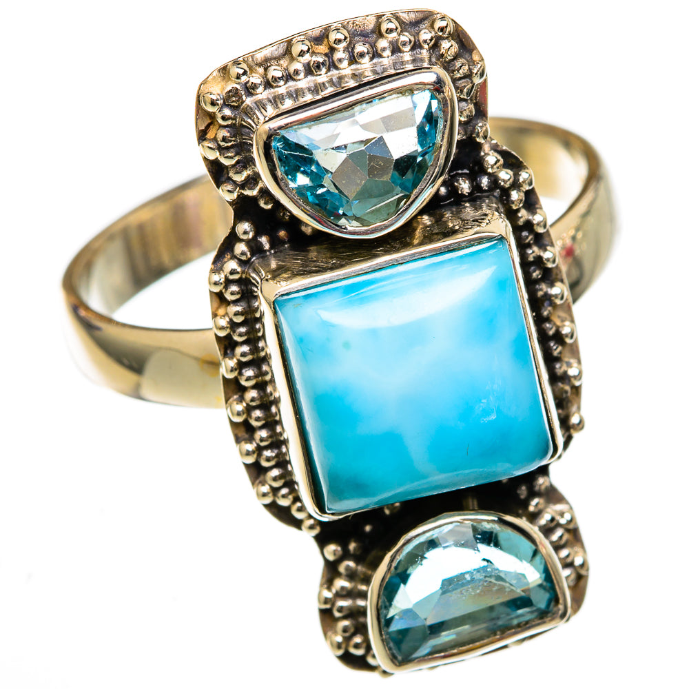 Larimar Rings handcrafted by Anasilvercos - RING102941