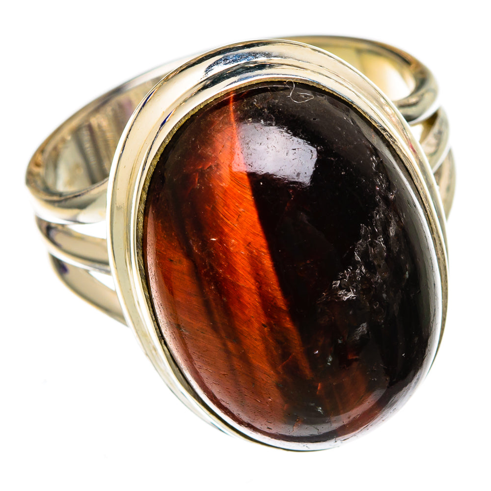 Red Tiger Eye Rings handcrafted by Anasilvercos - RING102944