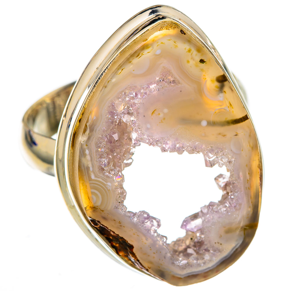 White Geode Slice Rings handcrafted by Anasilvercos - RING102957 - Photo 2